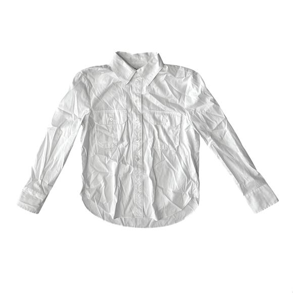 NWT Madewell Utility-Pocket Button-Up Shirt in Eyelet White Size 0 - Picture 6 of 10